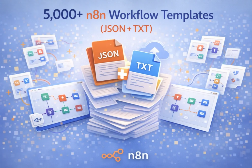 5,000+ n8n Workflow Templates (JSON + TXT)