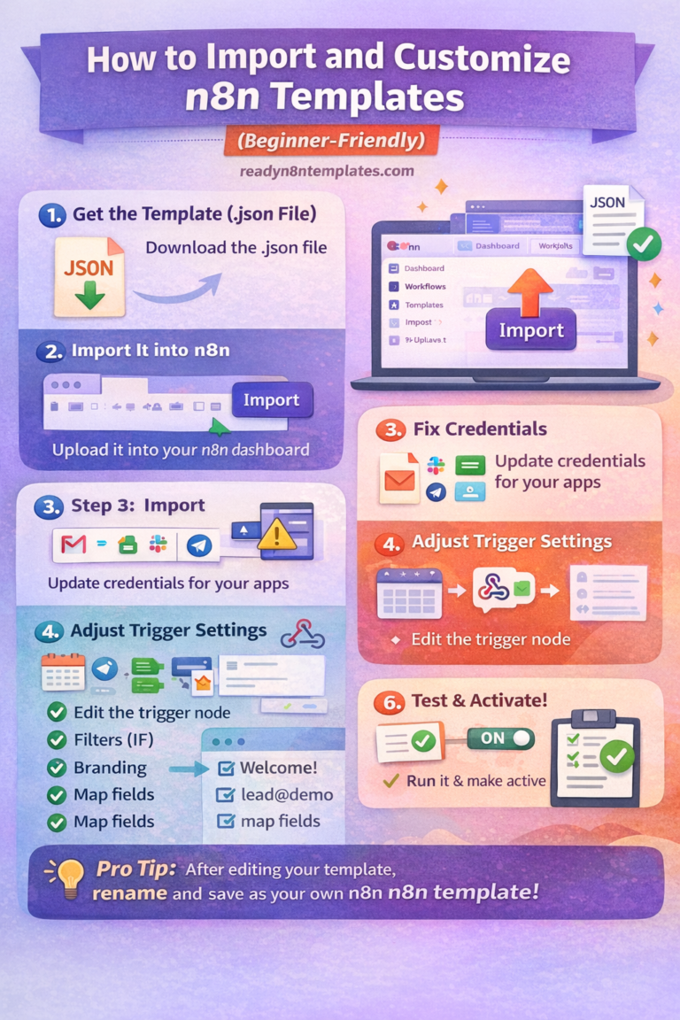 How to Import and Customize n8n Templates Beginner-Friendly