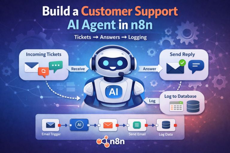 Build a Customer Support AI Agent in n8n (Tickets → Answers → Logging)