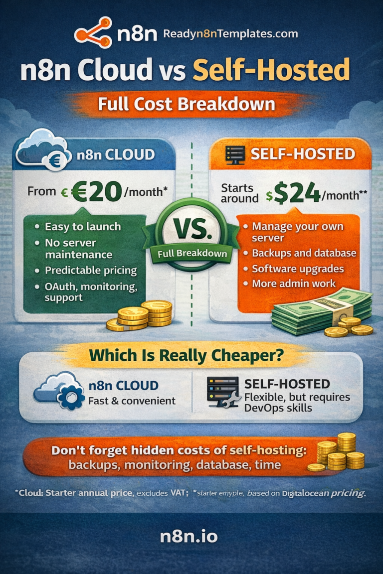 n8n Cloud vs Self-Hosted: Full Cost Breakdown